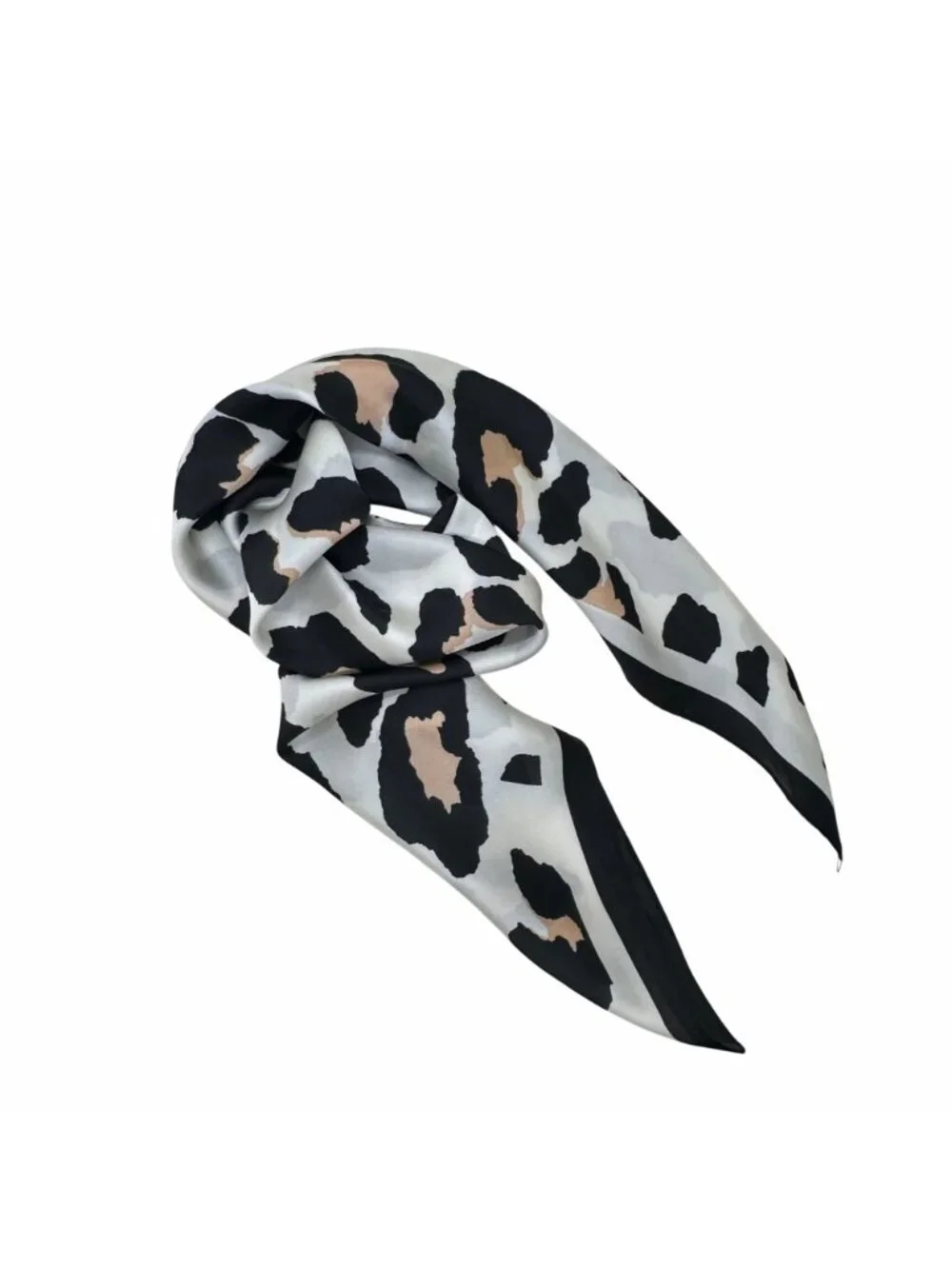 ✨Elegant Bandana Square Scarf Silky Satin Animal Print Leopard Hair Neck Scarfs